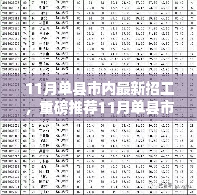 11月單縣市內(nèi)最新招工信息匯總，優(yōu)質(zhì)崗位挑戰(zhàn)，等你來挑戰(zhàn)！