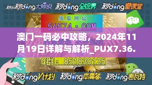 澳門一碼必中攻略，2024年11月19日詳解與解析_PUX7.36.74黃金版
