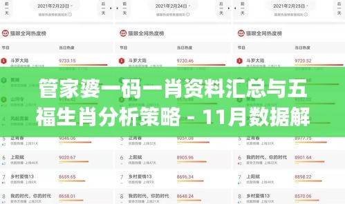 管家婆一碼一肖資料匯總與五福生肖分析策略 - 11月數(shù)據解析_WHS7.38.52尊享版