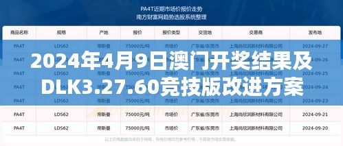 2024年4月9日澳門開獎(jiǎng)結(jié)果及DLK3.27.60競(jìng)技版改進(jìn)方案