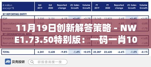 11月19日創(chuàng)新解答策略 - NWE1.73.50特別版：一碼一肖100%準確