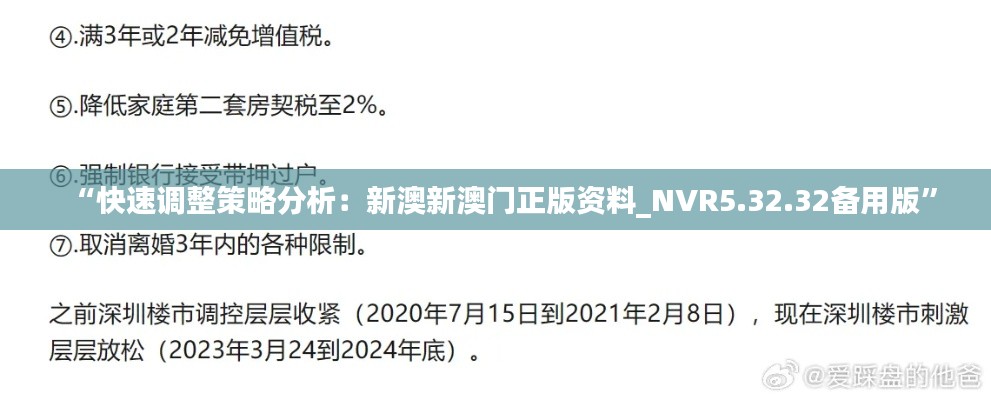 “快速調(diào)整策略分析：新澳新澳門正版資料_NVR5.32.32備用版”