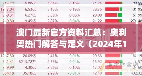 澳門最新官方資料匯總：奧利奧熱門解答與定義（2024年11月19日 CUJ5.38.42媒體版）