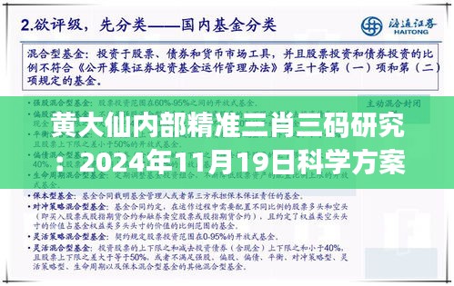 黃大仙內(nèi)部精準(zhǔn)三肖三碼研究：2024年11月19日科學(xué)方案實施探討_GZZ2.14.53水晶版本