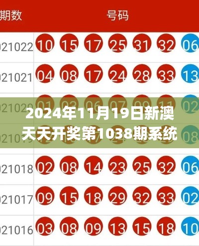 2024年11月19日新澳天天開獎第1038期系統(tǒng)化數(shù)據(jù)說明_NTU1.11.72品味版