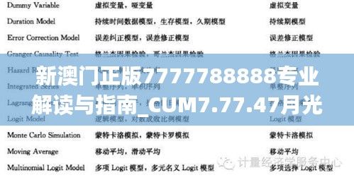 新澳門正版7777788888專業(yè)解讀與指南_CUM7.77.47月光版