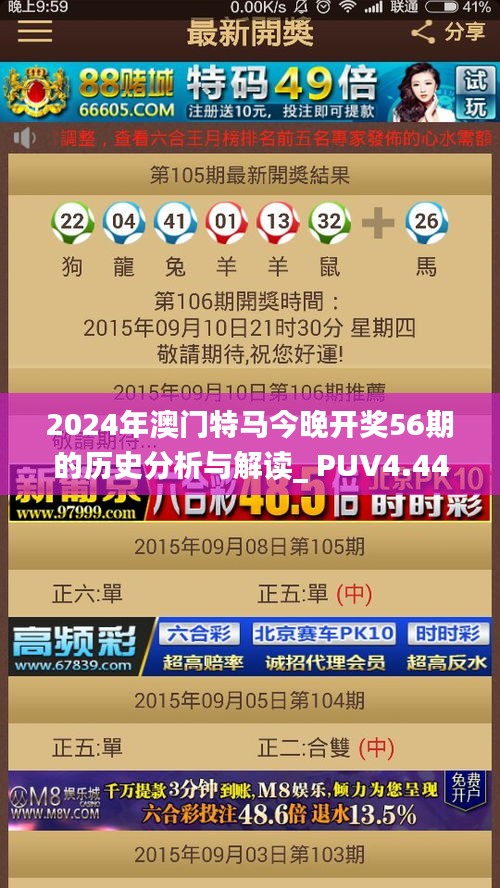 2024年澳門特馬今晚開獎56期的歷史分析與解讀_ PUV4.44.921440p