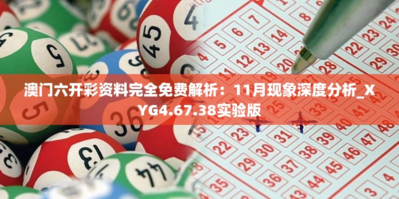 澳門六開(kāi)彩資料完全免費(fèi)解析：11月現(xiàn)象深度分析_XYG4.67.38實(shí)驗(yàn)版