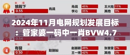 2024年11月電網(wǎng)規(guī)劃發(fā)展目標：管家婆一碼中一肖BVW4.76.28煉骨境