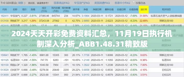 2024天天開(kāi)彩免費(fèi)資料匯總，11月19日?qǐng)?zhí)行機(jī)制深入分析_ABB1.48.31精致版