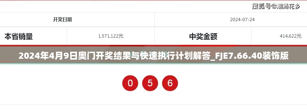 2024年4月9日奧門開獎(jiǎng)結(jié)果與快速執(zhí)行計(jì)劃解答_FJE7.66.40裝飾版