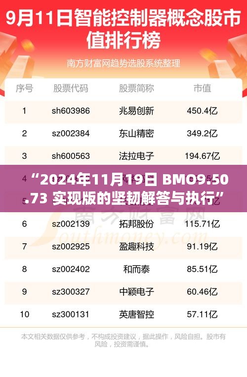 “2024年11月19日 BMO9.50.73 實現(xiàn)版的堅韌解答與執(zhí)行”