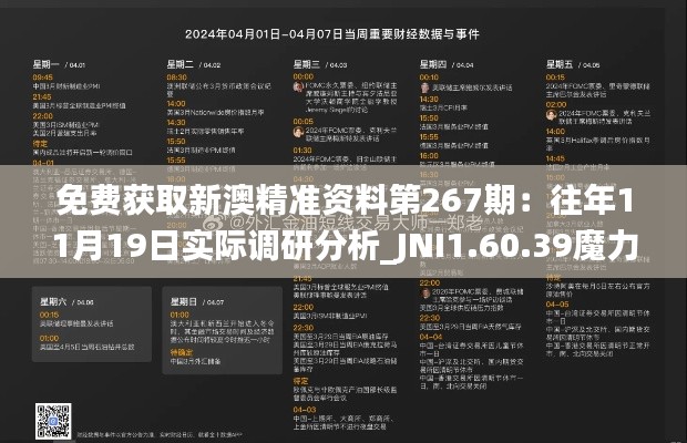 免費(fèi)獲取新澳精準(zhǔn)資料第267期：往年11月19日實(shí)際調(diào)研分析_JNI1.60.39魔力版