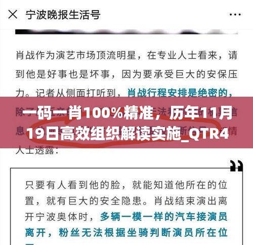 一碼一肖100%精準，歷年11月19日高效組織解讀實施_QTR4.74.73長生境