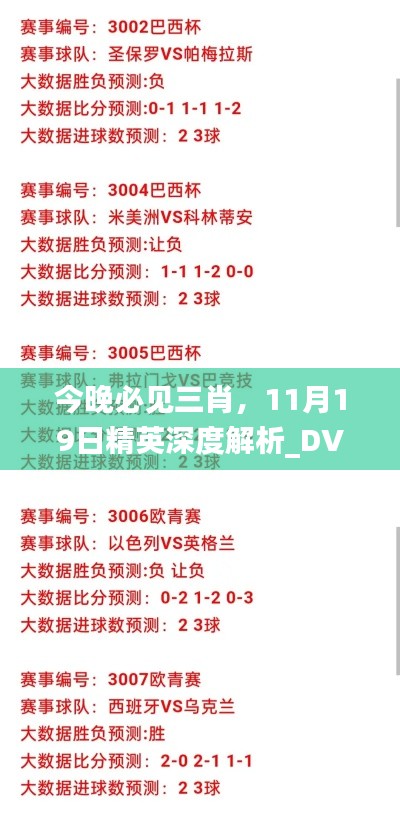 今晚必見三肖，11月19日精英深度解析_DVQ7.67.40夢想版