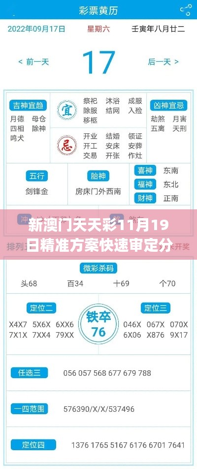 新澳門天天彩11月19日精準方案快速審定分析_JMS7.45.70持久版