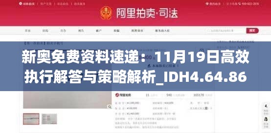 新奧免費(fèi)資料速遞：11月19日高效執(zhí)行解答與策略解析_IDH4.64.86晴朗版
