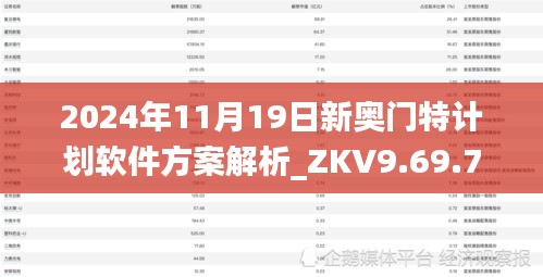 2024年11月19日新奧門特計劃軟件方案解析_ZKV9.69.77官方版