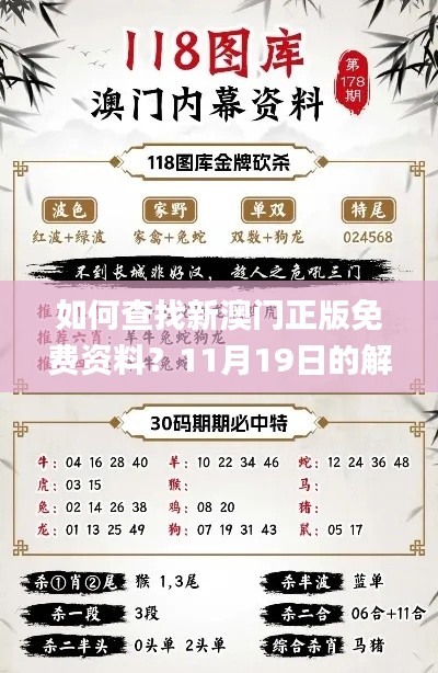 如何查找新澳門正版免費(fèi)資料？11月19日的解答與措施方案_TAS2.80.88自由版