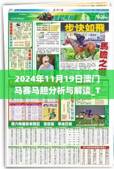 2024年11月19日澳門馬賽馬膽分析與解讀_TWY3.58.67智巧版