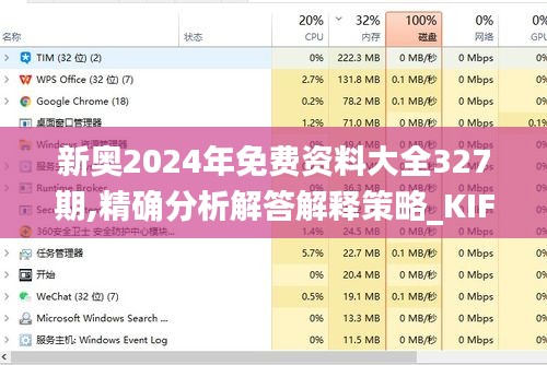 新奧2024年免費資料大全327期,精確分析解答解釋策略_KIF4.58.85硬件版