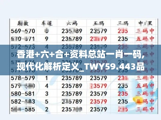 香港+六+合+資料總站一肖一碼,現(xiàn)代化解析定義_TWY59.443品味版