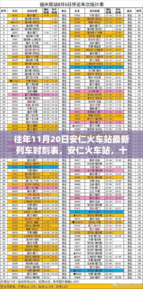 安仁火車站最新列車時(shí)刻表變遷與影響，十一月二十日概覽