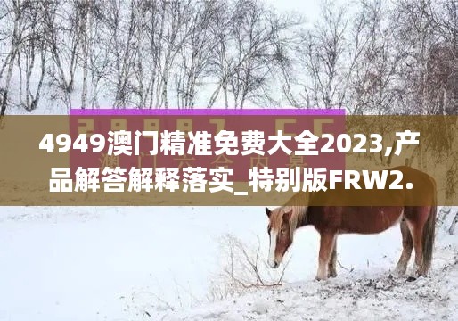 4949澳門精準(zhǔn)免費(fèi)大全2023,產(chǎn)品解答解釋落實(shí)_特別版FRW2.53