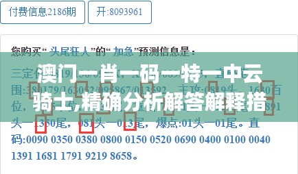 澳門(mén)一肖一碼一特一中云騎士,精確分析解答解釋措施_大師版ULE1.49