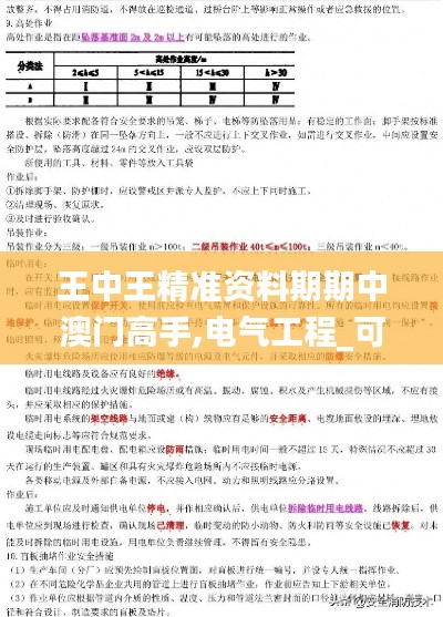 王中王精準資料期期中澳門高手,電氣工程_可靠性版UHC4.64