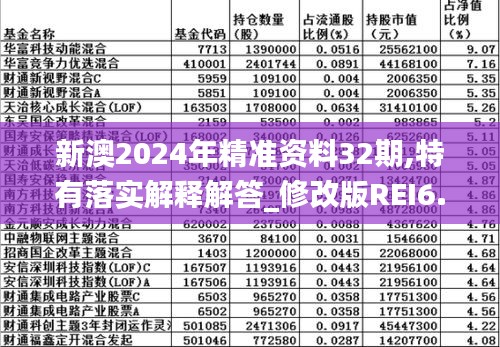 新澳2024年精準(zhǔn)資料32期,特有落實(shí)解釋解答_修改版REI6.69