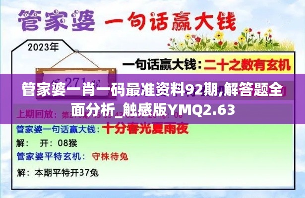 管家婆一肖一碼最準(zhǔn)資料92期,解答題全面分析_觸感版YMQ2.63