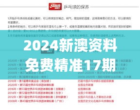 2024新澳資料免費精準17期,藥學_改進版RXM8.47