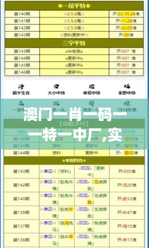 澳門一肖一碼一一特一中廠,實踐探討解答解釋路徑_模擬版GCU3.20