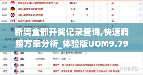 新奧全部開獎記錄查詢,快速調(diào)整方案分析_體驗版UOM9.79