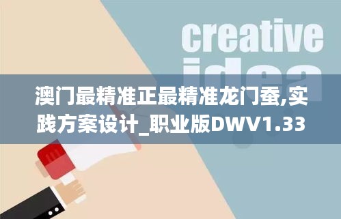 澳門最精準(zhǔn)正最精準(zhǔn)龍門蠶,實踐方案設(shè)計_職業(yè)版DWV1.33