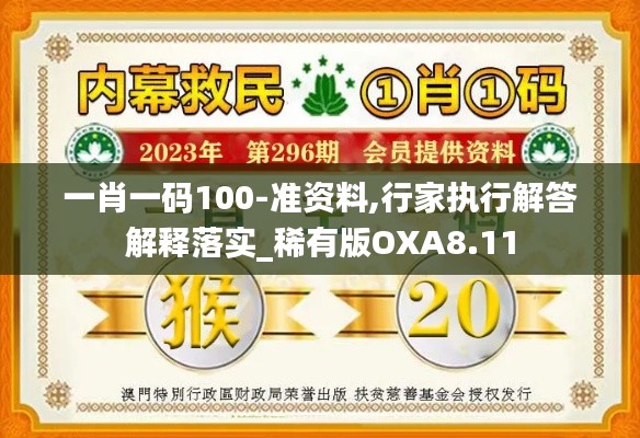 一肖一碼100-準(zhǔn)資料,行家執(zhí)行解答解釋落實(shí)_稀有版OXA8.11
