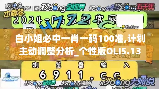 白小姐必中一肖一碼100準(zhǔn),計(jì)劃主動(dòng)調(diào)整分析_個(gè)性版OLI5.13