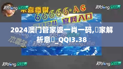 2024澳門管家婆一肖一碼,專家解析意見_QQI3.38