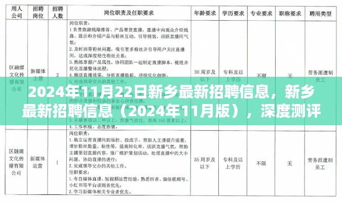 新鄉(xiāng)最新招聘信息深度測(cè)評(píng)與用戶體驗(yàn)報(bào)告（2024年11月版）