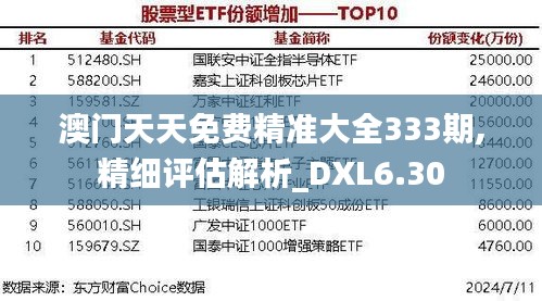 澳門天天免費(fèi)精準(zhǔn)大全333期,精細(xì)評(píng)估解析_DXL6.30