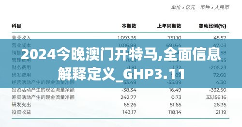 2024今晚澳門開特馬,全面信息解釋定義_GHP3.11