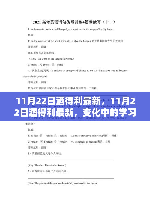 11月22日酒得利最新，11月22日酒得利最新，變化中的學(xué)習(xí)，自信與成就感的源泉