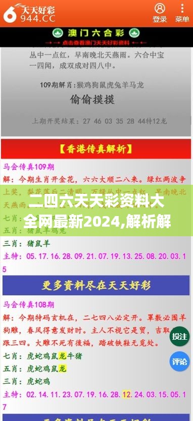 二四六天天彩資料大全網(wǎng)最新2024,解析解釋說法_SIC3.10