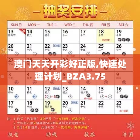 澳門天天開彩好正版,快速處理計劃_BZA3.75