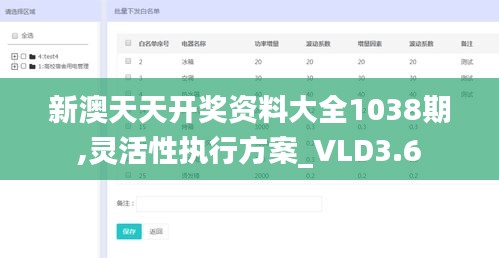 新澳天天開(kāi)獎(jiǎng)資料大全1038期,靈活性執(zhí)行方案_VLD3.6