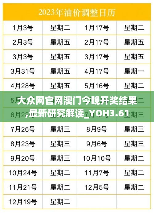 大眾網(wǎng)官網(wǎng)澳門今晚開獎(jiǎng)結(jié)果,最新研究解讀_YOH3.61