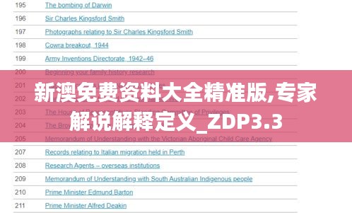 新澳免費(fèi)資料大全精準(zhǔn)版,專家解說解釋定義_ZDP3.3