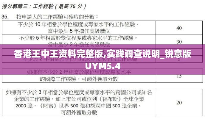 香港王中王資料完整版,實踐調查說明_銳意版UYM5.4