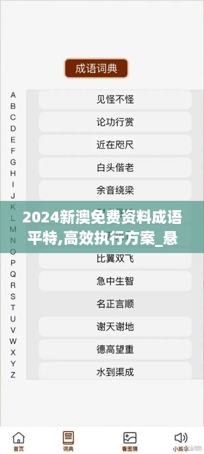 2024新澳免費資料成語平特,高效執(zhí)行方案_懸浮版UAK5.13